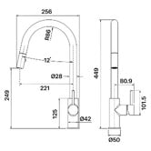 MIXX Tapware &amp; Accessories Anise Plus Gooseneck Pull-Out Kitchen Sink Mixer