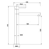 MIXX Tapware &amp; Accessories Anise Eco Straight Tall Basin Mixer
