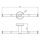 MIXX Tapware &amp; Accessories Chia Zinc &amp; Stainless Steel Double Toilet Roll Holder