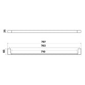 MIXX Tapware &amp; Accessories Sandalwood Single Towel Rail