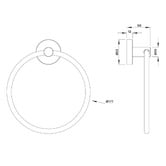 MIXX Tapware &amp; Accessories Chia Towel Ring