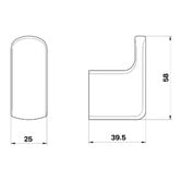 MIXX Tapware &amp; Accessories Sandalwood Zinc &amp; Stainless Steel Robe Hook