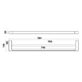 MIXX Tapware &amp; Accessories Sandalwood Double Towel Rail
