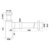 MIXX Tapware &amp; Accessories 50mm Brass Bottle Trap