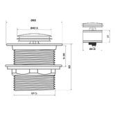 MIXX Tapware &amp; Accessories 40mm Brass Bath Pop-Up Waste