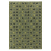 Asiatic Green Dotty Hand-Tufted Wool Rug