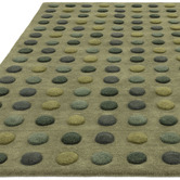 Asiatic Green Dotty Hand-Tufted Wool Rug