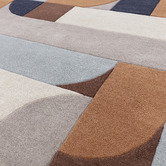 Asiatic Terracotta Klotski Hand-Tufted Wool Rug