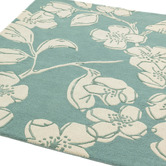 Asiatic Blue Devore Hand-Tufted Wool-Blend Rug