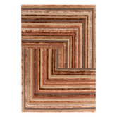 Asiatic Terracotta Network Hand-Tufted Wool-Blend Rug