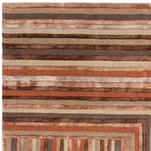 Asiatic Terracotta Network Hand-Tufted Wool-Blend Rug