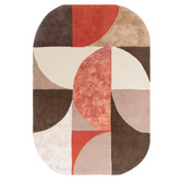 Asiatic Spice Oval Hand-Tufted Wool-Blend Rug