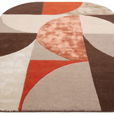 Asiatic Spice Oval Hand-Tufted Wool-Blend Rug