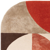 Asiatic Spice Oval Hand-Tufted Wool-Blend Rug