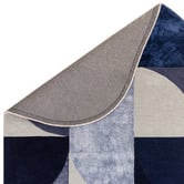 Asiatic Indigo Oval Hand-Tufted Wool-Blend Rug