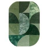 Asiatic Forest Oval Hand-Tufted Wool-Blend Rug