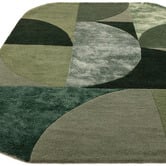 Asiatic Forest Oval Hand-Tufted Wool-Blend Rug