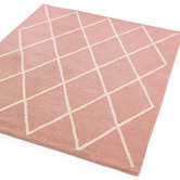 Asiatic Pink Albany Diamond Hand-Tufted Wool Rug
