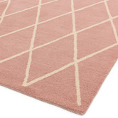 Asiatic Pink Albany Diamond Hand-Tufted Wool Rug