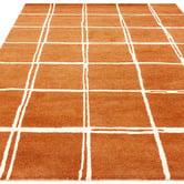 Asiatic Rust Albany Grid Hand-Tufted Wool Rug