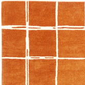 Asiatic Rust Albany Grid Hand-Tufted Wool Rug