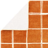 Asiatic Rust Albany Grid Hand-Tufted Wool Rug