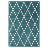 Asiatic Teal Albany Diamond Hand-Tufted Wool Rug