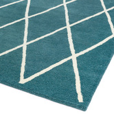 Asiatic Teal Albany Diamond Hand-Tufted Wool Rug
