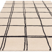 Asiatic Cream Albany Grid Hand-Tufted Wool Rug