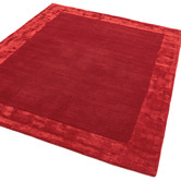 Asiatic Red Ascot Hand-Woven Wool &amp; Viscose Rug