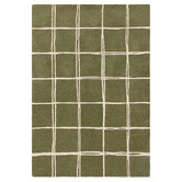 Asiatic Olive Albany Grid Hand-Tufted Wool Rug