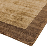 Asiatic Mocha Blade Border Hand-Woven Viscose Rug