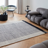 Asiatic Black Avalon Hand-Woven Wool Rug