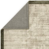 Asiatic Olive Blade Border Hand-Woven Viscose Rug