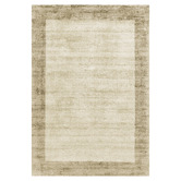 Asiatic Putty Blade Border Hand-Woven Viscose Rug