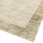 Asiatic Putty Blade Border Hand-Woven Viscose Rug