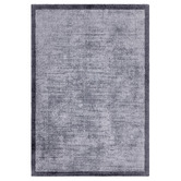 Asiatic Navy Blade Border Hand-Woven Viscose Rug