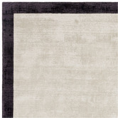 Asiatic Charcoal Blade Border Hand-Woven Viscose Rug