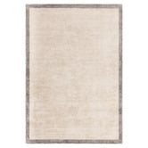 Asiatic Silver Blade Border Hand-Woven Viscose Rug