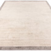 Asiatic Silver Blade Border Hand-Woven Viscose Rug