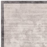 Asiatic Grey Blade Border Hand-Woven Viscose Rug