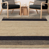 Asiatic Charcoal Cedar Hand-Woven Jute Rug