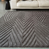 Asiatic Charcoal Hague Chevron Hand-Tufted Wool Rug