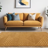 Asiatic Ochre Hague Chevron Hand-Tufted Wool Rug