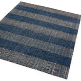 Asiatic Navy Ives Flat Weave Cotton &amp; Jute Rug