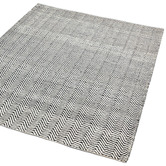Asiatic Black &amp; White Ives Flat Weave Cotton &amp; Jute Rug