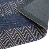 Asiatic Navy Ives Flat Weave Cotton &amp; Jute Rug