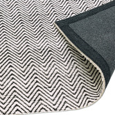 Asiatic Black &amp; White Ives Flat Weave Cotton &amp; Jute Rug