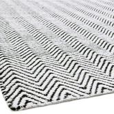 Asiatic Black &amp; White Ives Flat Weave Cotton &amp; Jute Rug