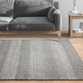 Asiatic Grey Ives Flat Weave Cotton &amp; Jute Rug